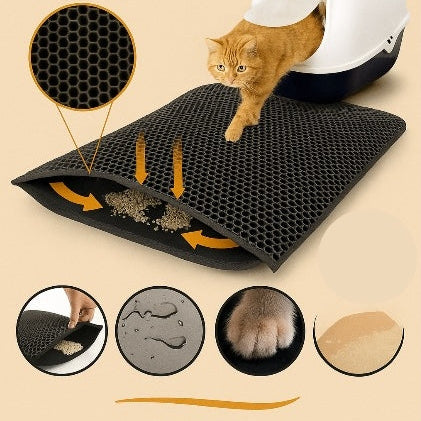 Premium Cat Litter Mat - Non-Slip & Waterproof
